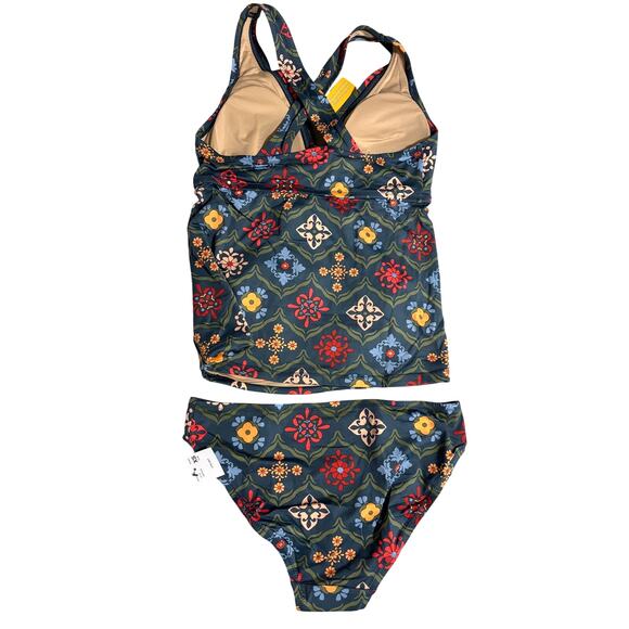 NWT A Pea In The Pod Maternity Tankini, Cross Back, Geometric, Sz XS - Picture 2 of 6